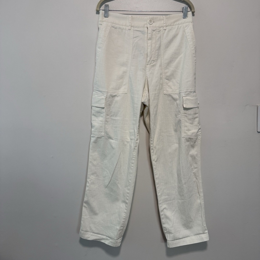 James Perse Herringbone Cream Utility Cargo Pant Size 3/Large
